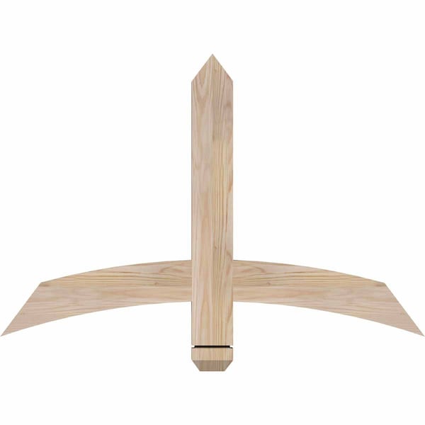 Ekena Millwork Bellingham Smooth Timber Gable Bracket, Douglas Fir, 36"W x 24"H x 1 1/2"D x 3 1/2"F, 16/12 Pitch GBW036X24X0204BEL00SDF - main